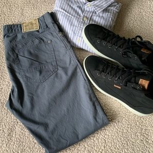 Rosé Pistol Lightweight Pinstriped Twill Jeans GUC